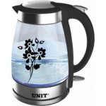     UEK-248 чайник черный с рисунком UNIT 
